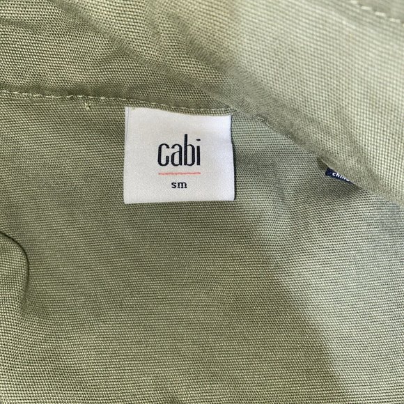CAbi Womens Vest Green Army Cargo Utility Elastic Back Pockets Safari  Small - Picture 6 of 7